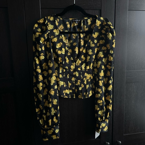 For Love and Lemons Elisa Floral Print Top Blouse - Picture 4 of 15